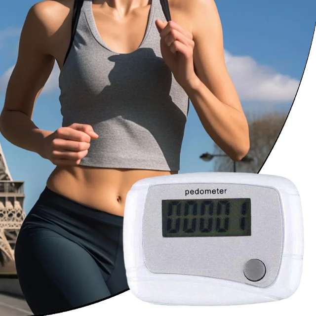 Digital LCD Pedometer with Clip Walking Running Step Counter Step 99999 Mini Step Meter for Outdoor Jogging Training Walking 4