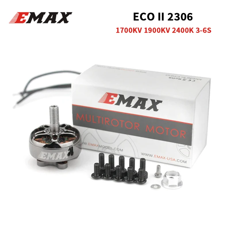 Lot de 4 Moteurs EMAX ECOII 2306 1700/1900/2400KV pour Drone FPV