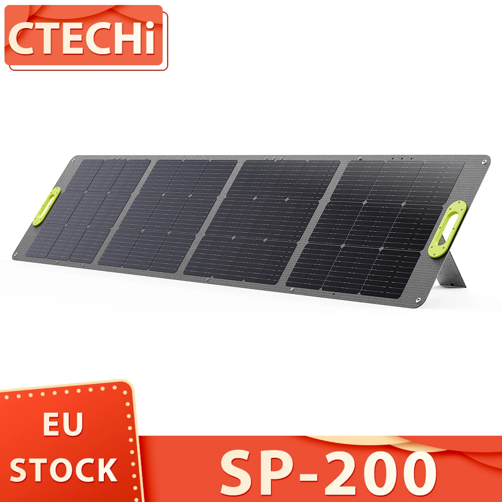 Pannello Solare Pieghevole Ctechi Sp-200 200W, Alto Tasso Di Conversione 23%, Impermeabile Ip67