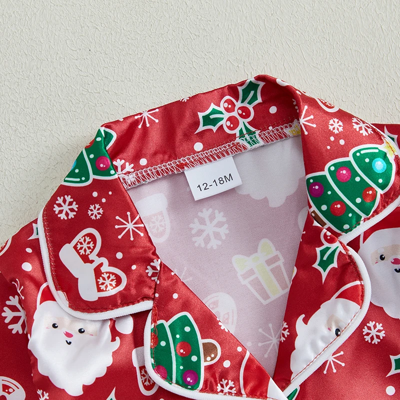 Pyjama De Noël Pour Enfants - Manches Longues, Motif Bonhomme De Neige, Garçon/fille, 2-10 Ans - 7