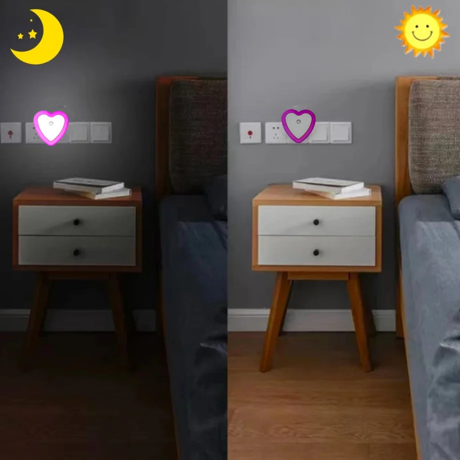 Energy-Efficient Smart LED Nightlight with Dusk-to-Dawn Sensor for Bedrooms, Bathrooms, and Hallways