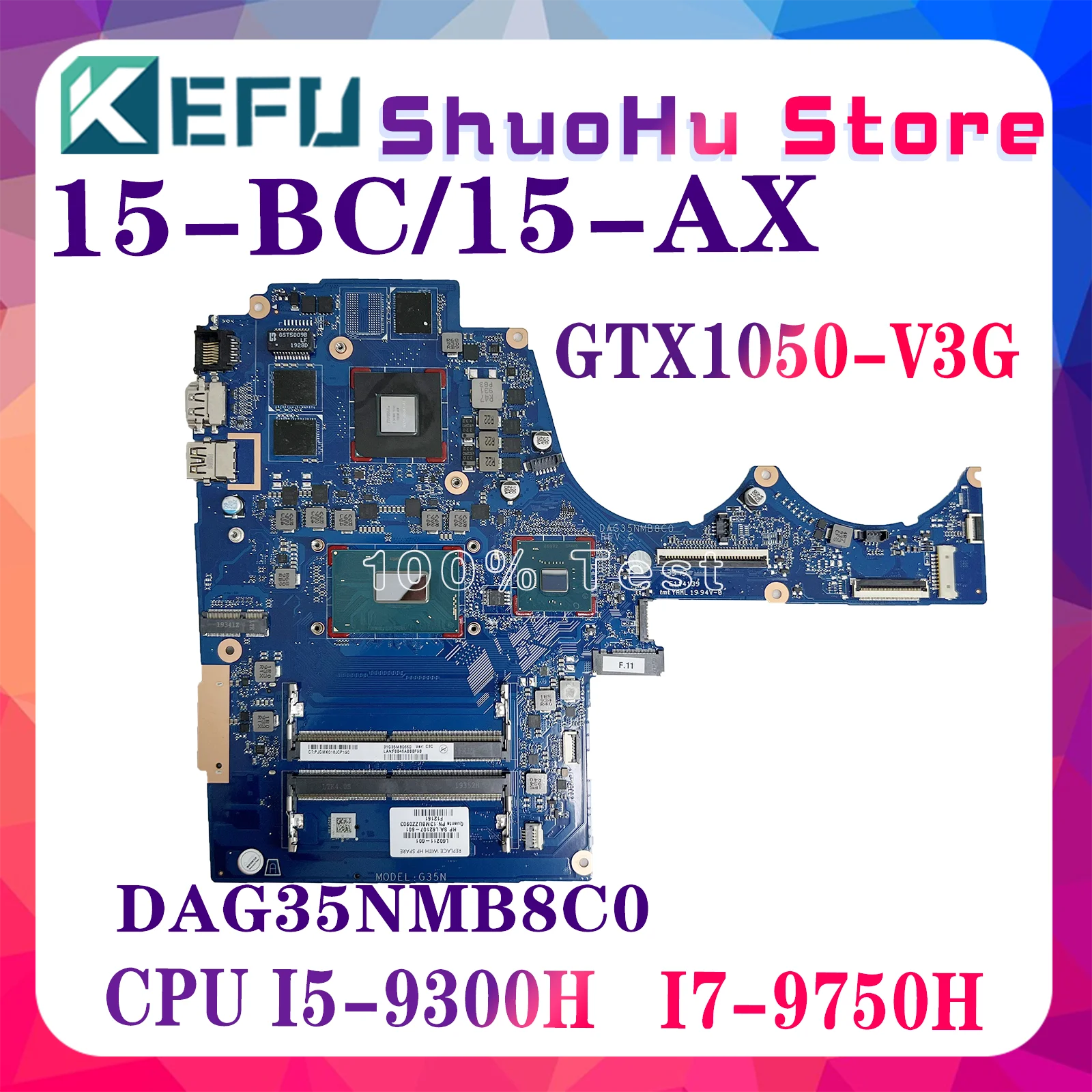 

L60212-001 L60212-601 L60211-601 DAG35QMB8C0 материнская плата для ноутбуков HP 15-BC 15-AX W/I5 L60211-601