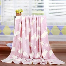 

150 x 200 Cm Cat Pattern Flannel Blanket Nap Blanket Cold Protection Bedding Adult Blanket Room Decoration