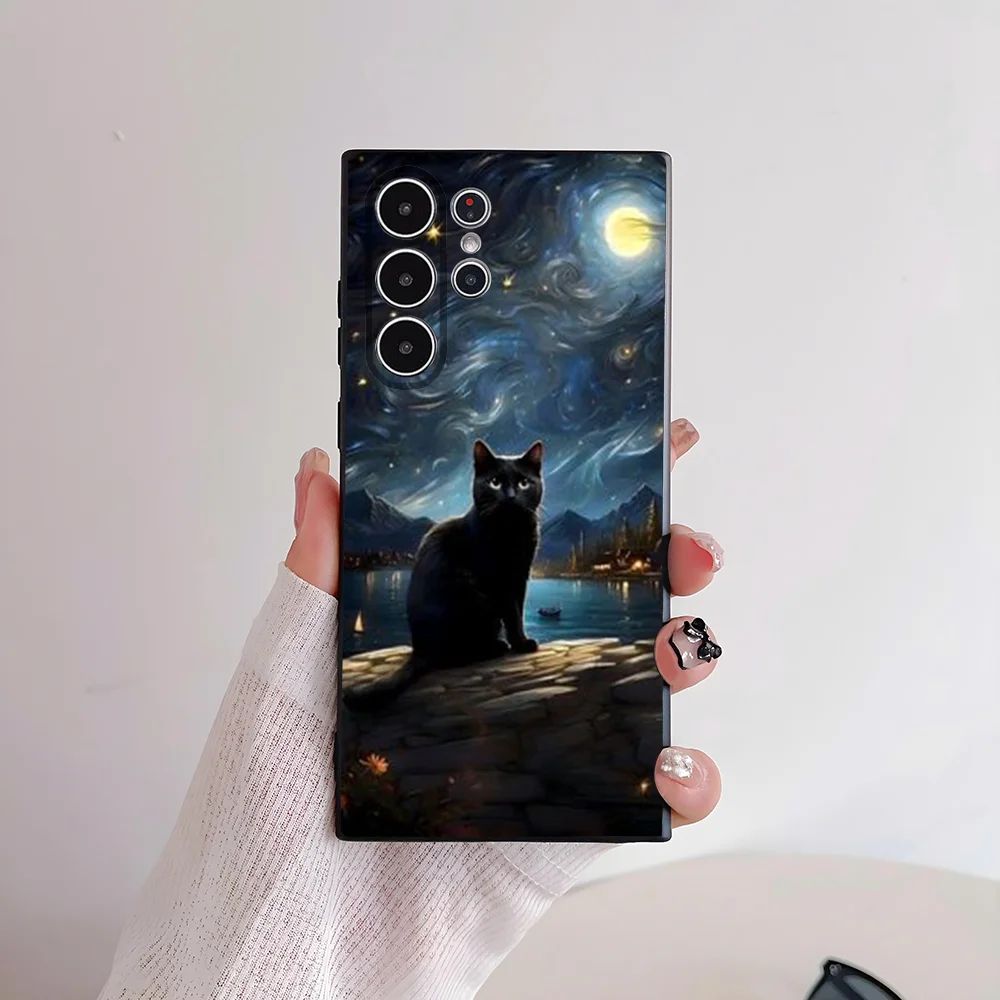 Van ART G-Gogh Cat-Themed Soft TPU Phone Case