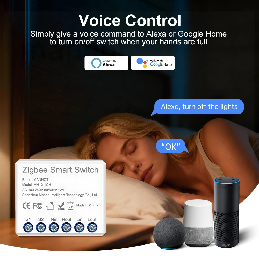 Enhanced Smart Socket European Plug 20A with Power Metering and Voice-Controlled Remote Access