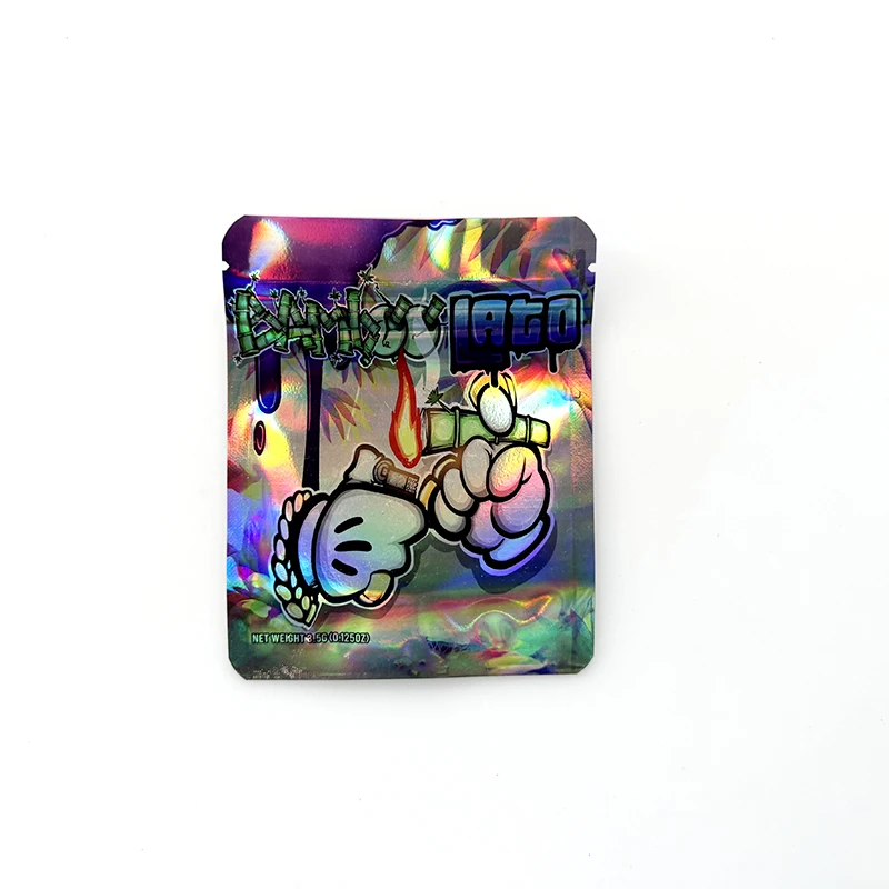 빈 플라워 패키지 마일라 백, 냄새 방지 호일, 재밀봉 가능한 지퍼 락 파우치, 플라스틱 보관 소형 파우치 백, 3.5g