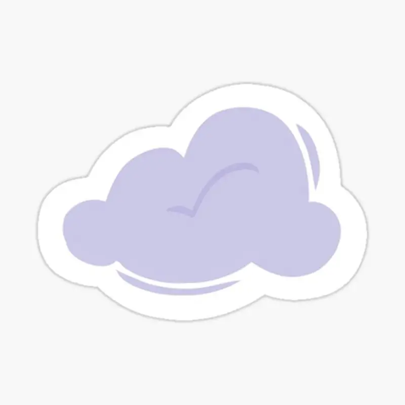 

Cute cloud Sticker for Laptop Decor Bedroom Car Cartoon Art Fashionable Public Suitcase