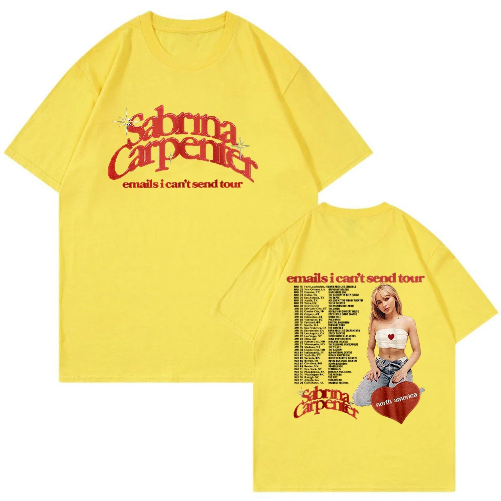 

Sabrina Carpenter Merch 2023 Emails I Can't Send Tour T-shirt Crewneck Short Sleeve Tee Men Women Fashion Clothes