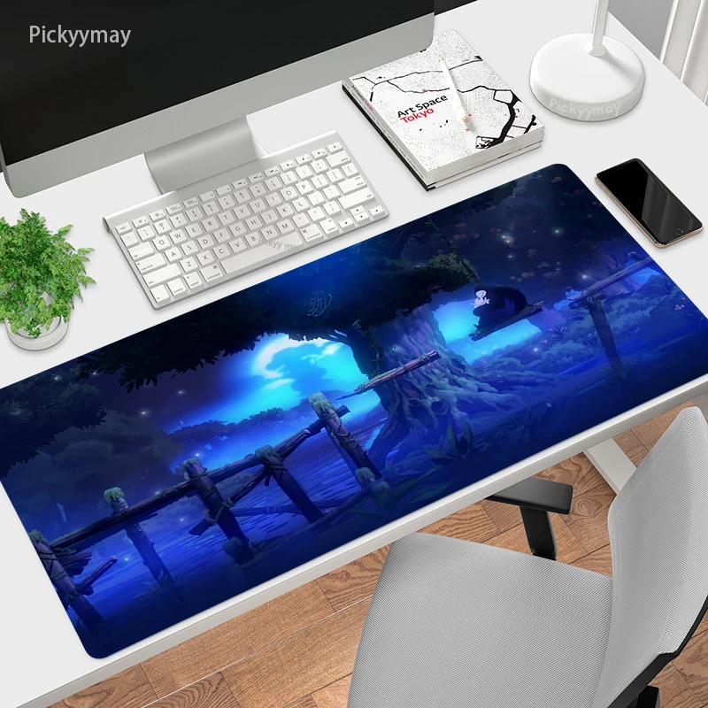 Ori e a Floresta Cega Grande Tapete de Mesa Jogo Mouse Pad hd Impressão Computador Bloqueio Borda Xxl Anime Mouse Tapetes Kawaii Mousepad - Imagem 5