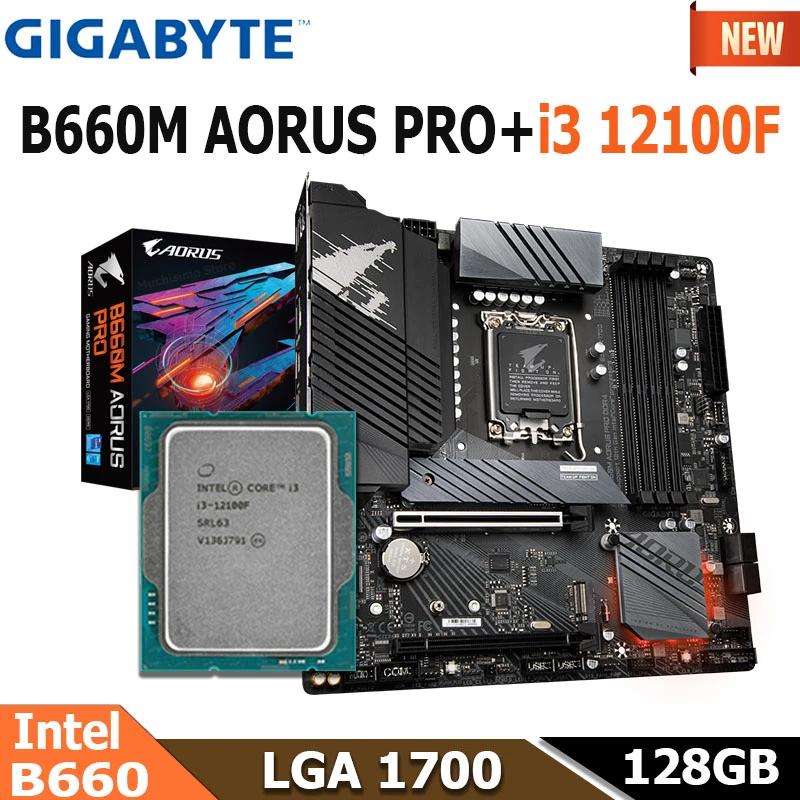 Gigabyte B660M AORUS PRO + i3 12100F Motherboard Combo LGA 1700 CPU Intel Core i3 12 Gen B660 Mainboard DDR4 128GB 2133MHz NEW Gigabyte B660M AORUS PRO i3 12100F Motherboard Combo LGA 1700 CPU Intel Core i3 12 Gen.jpg Q90.jpg