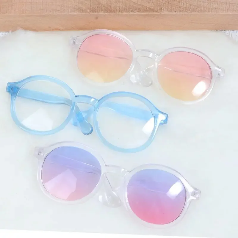Cotton doll accessories glasses 20cm, black framed transparent glasses for cartoon dolls 5