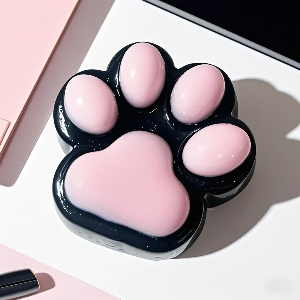 Cat Paw Mochi Taba Silicone Slow Rebound Pinch Decompression Toy Squishy Fidget Toy Cute Plush Cat Paw Stress Release Vent Toy