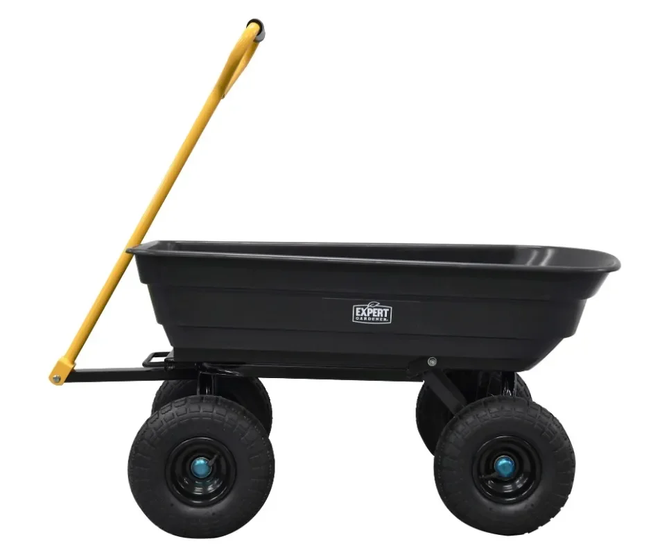 

Gardener 400 lbs. Capacity Poly Landscape & Garden Dump Cart, Black Color 39.38in
