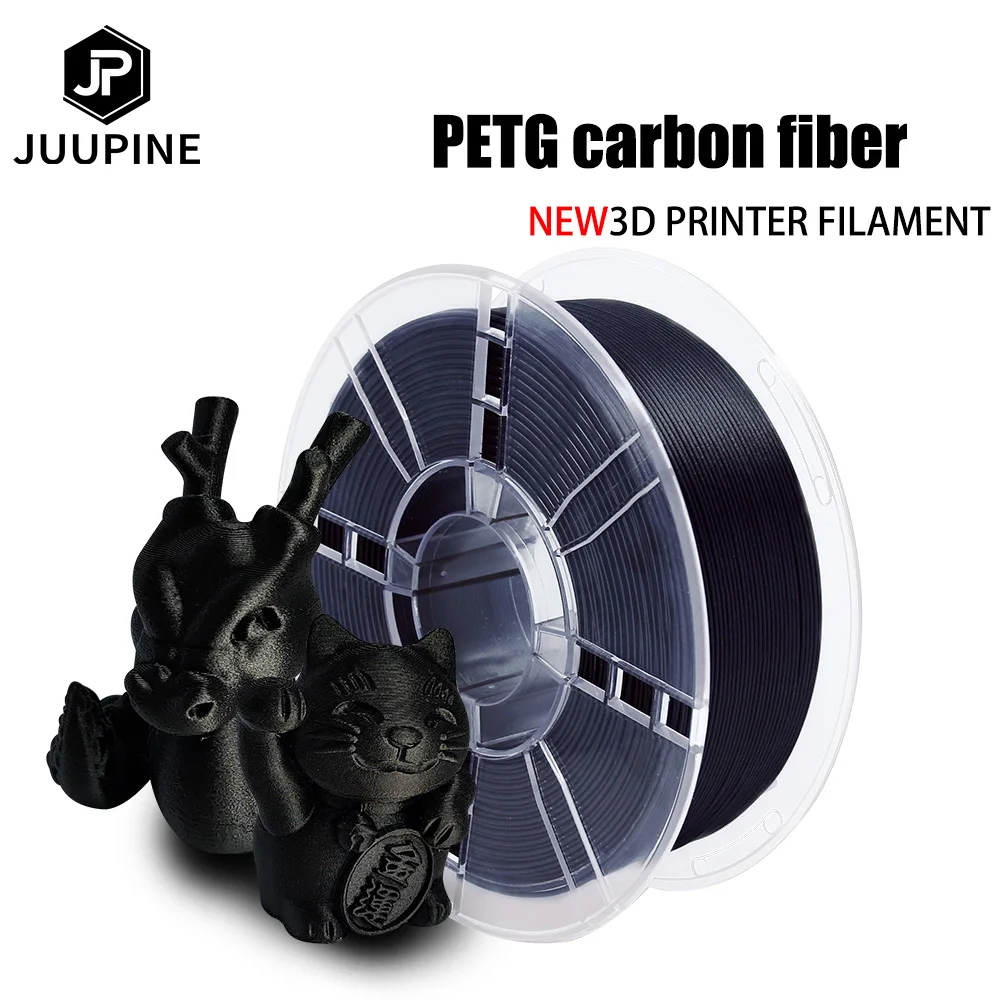 

Углеродное волокно Juupine Petg 1 кг, углеродное волокно Petg CF 1,75 мм, материалы для 3d-печати, хорошая пластичность, высокое качество