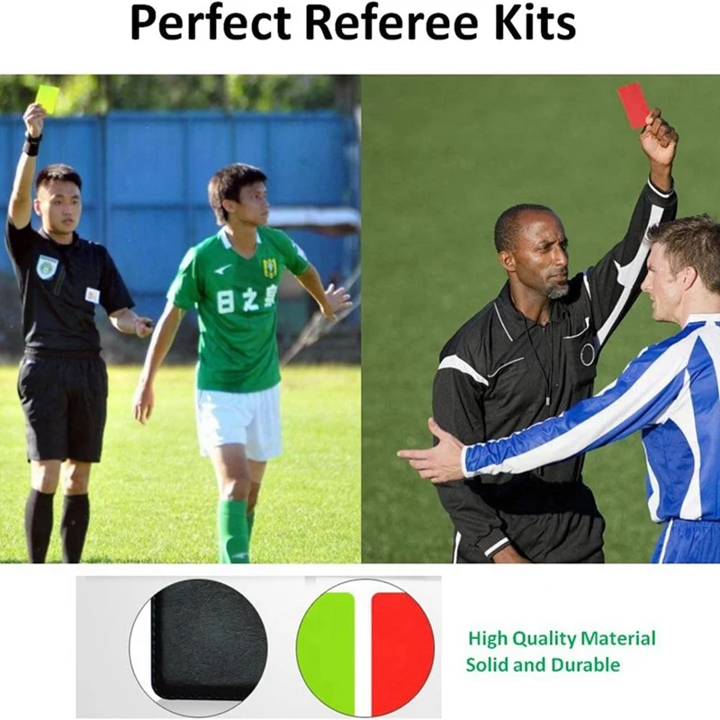 6 Pack Soccer Referee Card Sets,Warning Referee Red And Yellow Cards With Wallet Score Sheets,Pencil Soccer Accessories