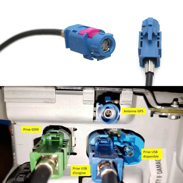 Câble USB Autoradio Peugeot Câble USB 4 Broches Double Tête Pour - Foto 3