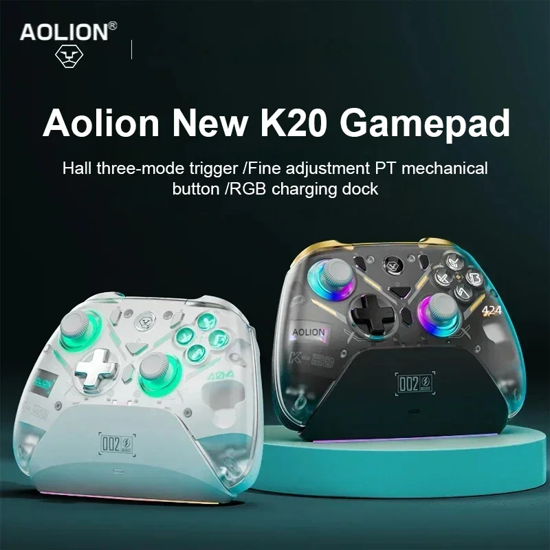 Aolion K20 RGB Wireless Gaming Controller With Charging Dock