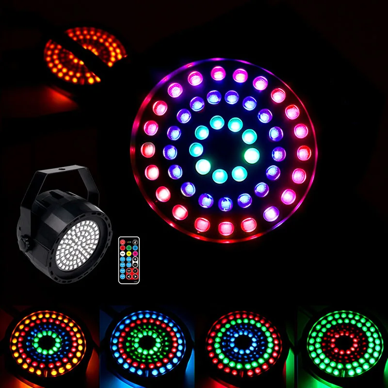 

78 LED DJ Par Light RGB Patterned Controller DMX 12V with Plug Atmosphere Stage Lights for Disco Parties Bar KTV Christmas