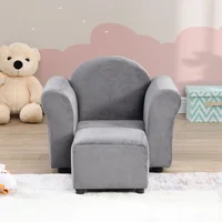 Cute Small Sofa Chair, Kids Upholstered Couch & Ottoman Set - Ergonomic Toddler Chair for Durable Comfort 2