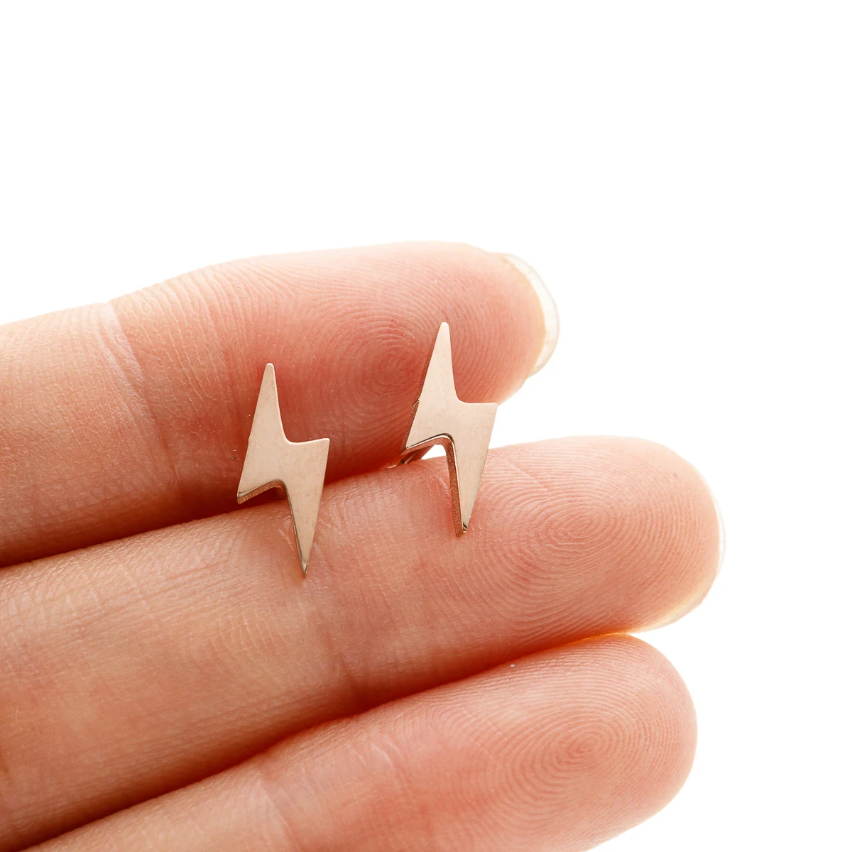 Shuangshuo 1 Paar Edelstahl-Ohrringe, minimalistische Blitz-Ohrstecker für Frauen, 2025, Trend-Schmuck, Party, beste Geschenke – Detail 7