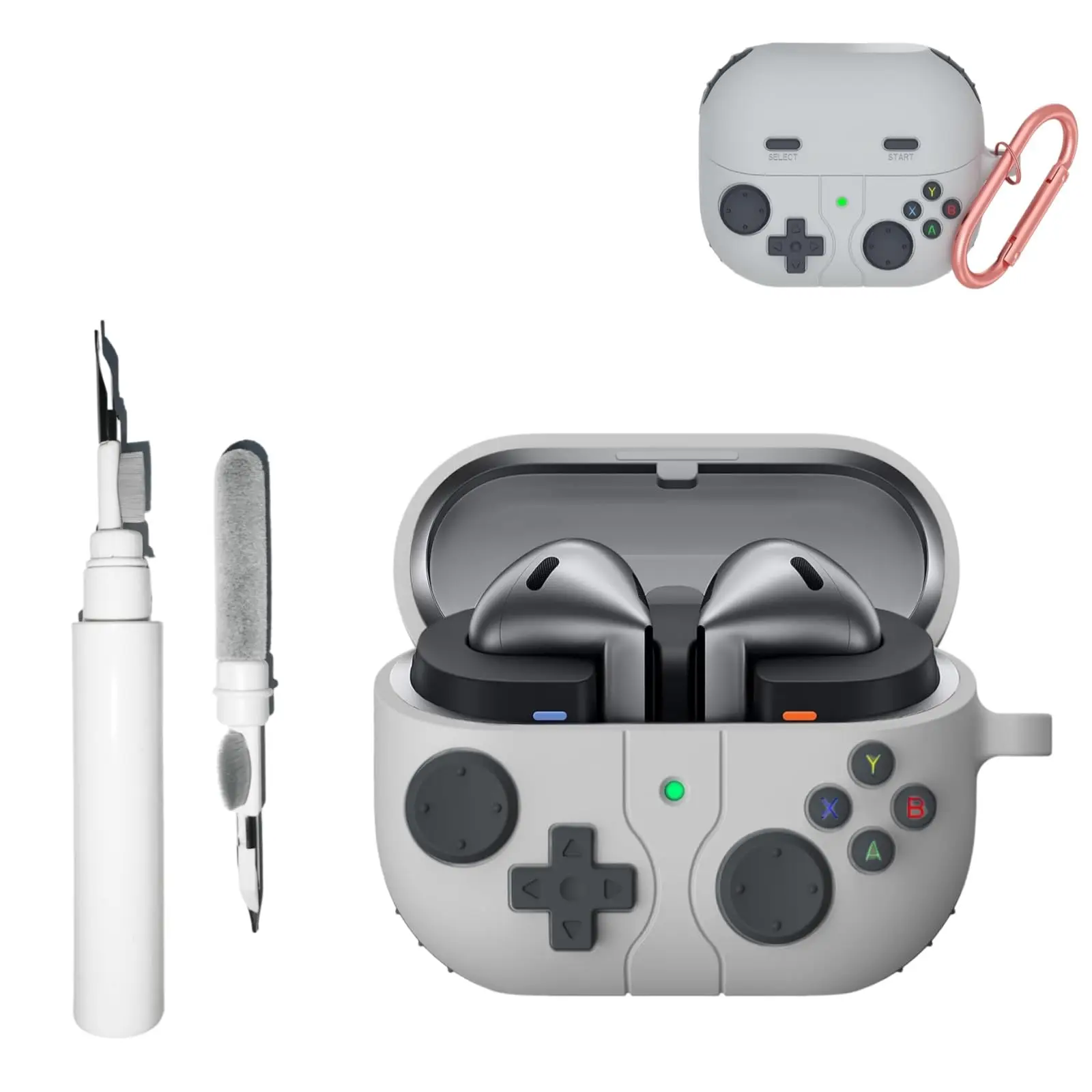 Shockproof Protective Hard Case Cover with Keychain & Cleaning Kit