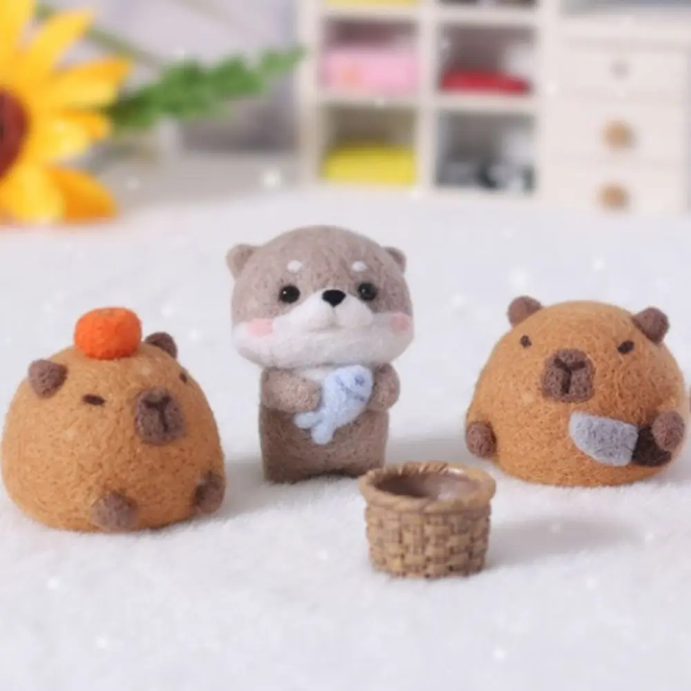 Wool Needle Felting Kit For Beginner Starers Needle Felting Kits For DIY Art Craft Homemade Pendant Chrismas Gift Friends