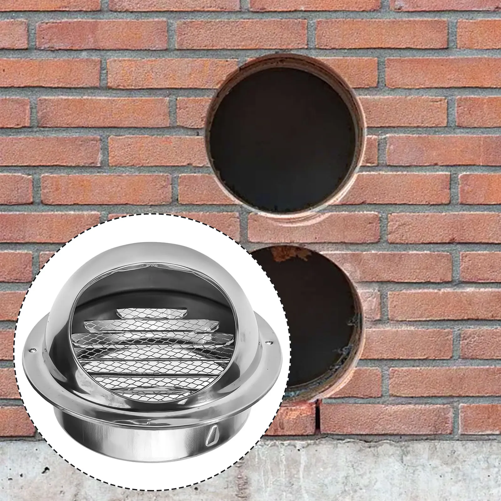 Stainless Steel Vent Cap 75/80/100/120/150/160/180/200MM For Exterior Wall Air Outlet Grille Round Heating Cooling Vent Cover air vent grille air vent cover
