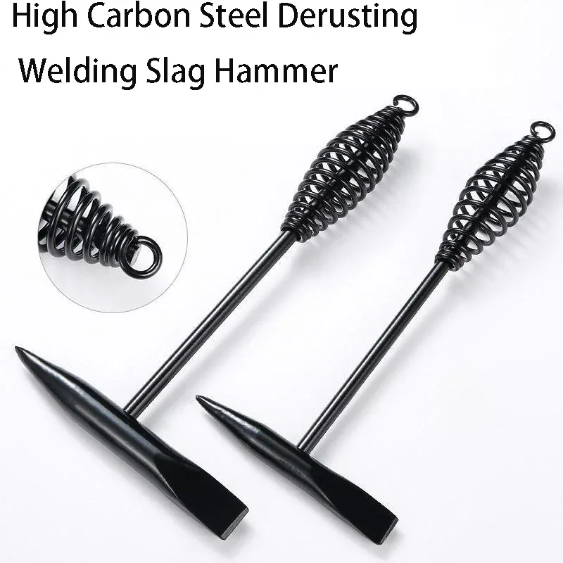Derusting Welding Slag Hammer High Carbon Steel Spring Handle Welder Hammers Electrician's Hammer Welding Slag Chipping welding hammer