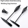 Derusting Welding Slag Hammer High Carbon Steel Spring Handle Welder Hammers Electrician's Hammer Welding Slag Chipping Hammer 6