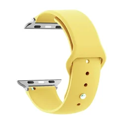 Premium Silicone Smartwatch Band - Versatile and Stylish Replacement Bracelet for 42 44 45 49 S10-46MM (Mellow-Yellow-17)
