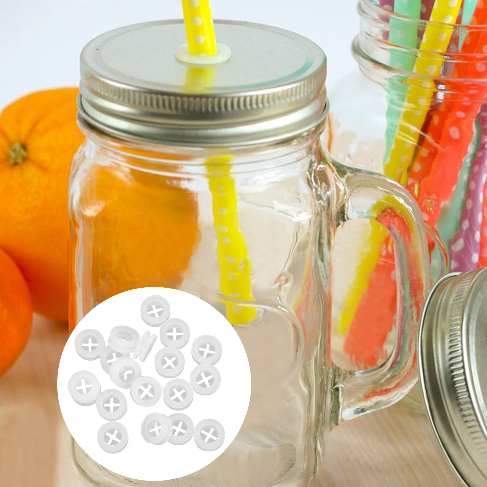Straw Mason Jar Grommet Lid Lids Grommets Plugs Plug Hole Airlock Silicone Fermenter Holes Fixing Canning Covers
