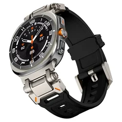 Premium Sports TPU Rubber Strap - Soft Silicone Band with Seamless Design for Galaxy 8Classic 46mm (Titanium black)