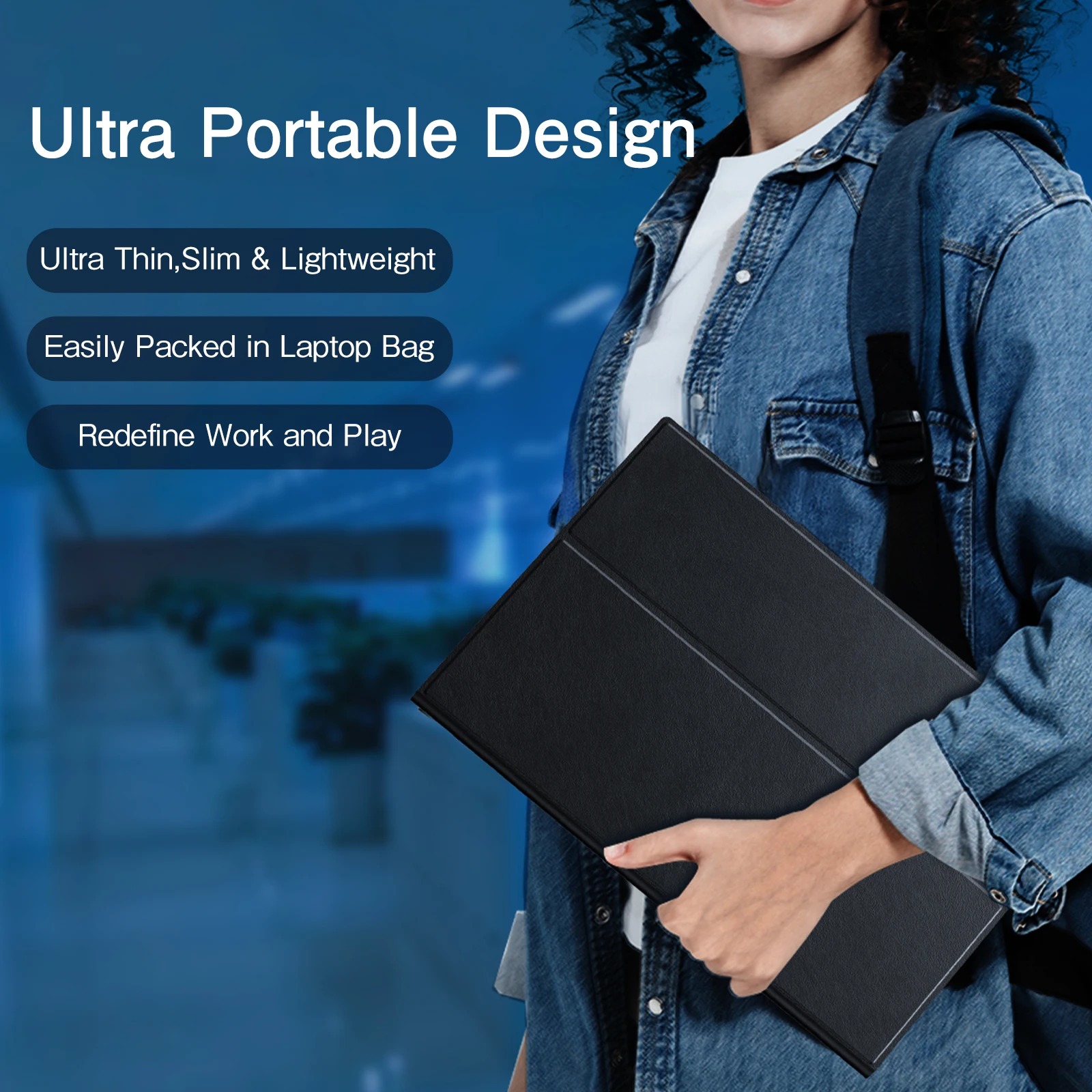 Uperfect 2K ޴ , ׷̵  16 10 Ʈ  500 NITS  Ʈ IPS HDR  ɾ ũ  ,  Ŀ ǻ ÷ HDMI Type-C VESA 