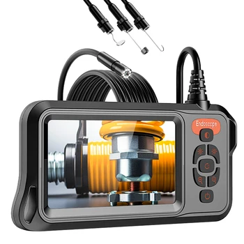 4.3'' Screen Endoscope Camera Car Inspection Borescope 8MM Probe with 8 LEDs 1M-30M Cable Waterproof Plumbing Camera 2600mAh 1