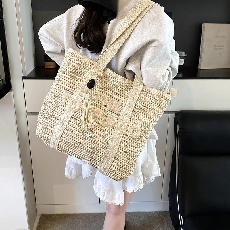 Women Woven Straw Tote Bag 3