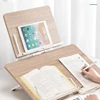 Bamboo Book Stand with Adjustable Page Clips  Portable Lightweight Book Holder for Cookbooks Reading Desks and Study Rooms 1