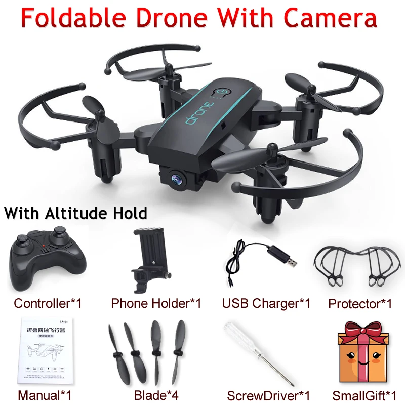 

S9 S9W S9HW Foldable RC Mini Drone Pocket Drone Micro Drone RC Helicopter With HD Camera Altitude Hold Wifi FPV FSWB