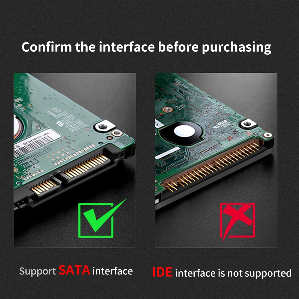 TISHRIC  HD ̽, SSD  Ÿ ϵ ̺ ̽, Ͽ¡ ϵ ũ Ŭ, ڽ SATA USB3.0 2.5 HD Optibay HDD ̽