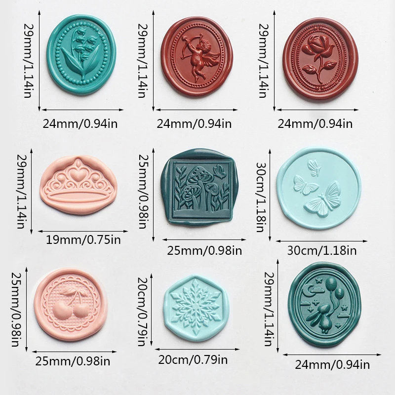 Description Picture 2 of itemPersonalized Wedding Wax Seal Stamp Retro Flower Plant Pattern Wedding Sealing Wax Stamp Invitation Seal Stamp Wax Seal Decor