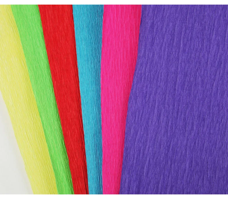 Description Picture 3 of item50x250cm Colored Crepe Paper Roll Origami Crinkled Crepe Paper Craft DIY Flowers Decoration Gift Wrapping Paper Craft