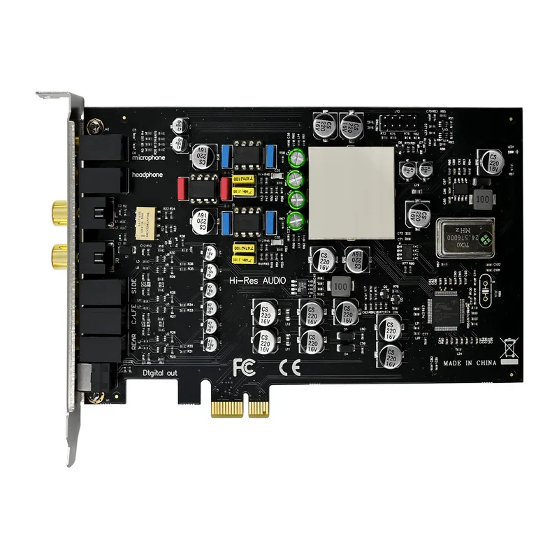 PCIe X1 SE-SC8828C-8CH 7.1CH 고음질 TCXO 전문 오디오 사운드 카드 PRO
