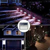 10PCS Solar Step Lights Solar Fence Lights Outdoor 3LED Stainless Steel Wall Lamps Deck Lights For Stair Fence Step Walkway Pati 4