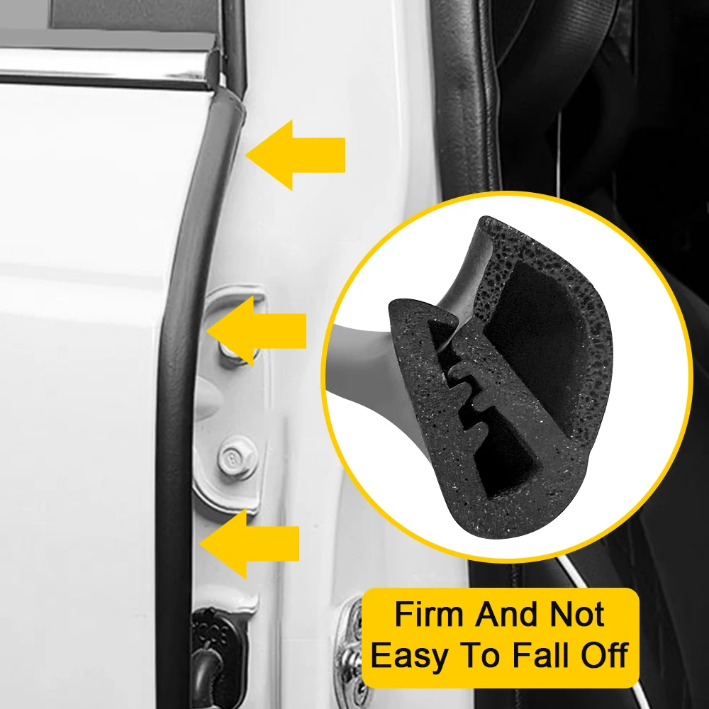 Car Door Edge Protection Weatherstrip Sealant Guards - B Pillar Rubber Insulator Strips