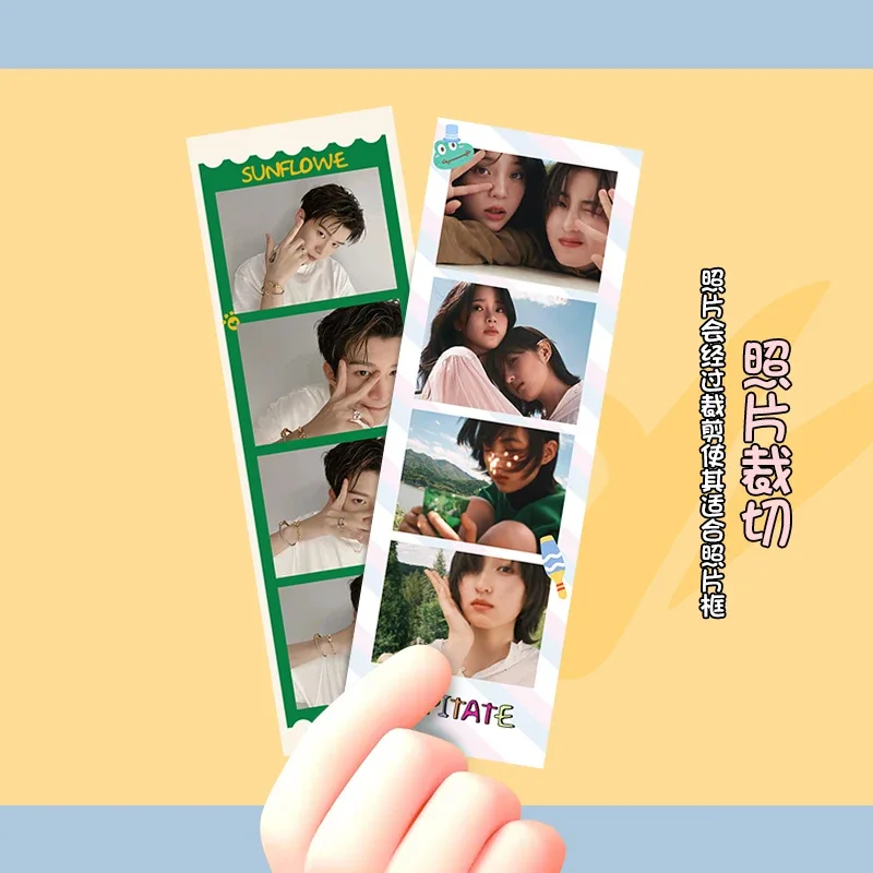 Korea life 4 cuts Photo Printing Purikura Four Piece Puzzle DIY Kpop Idol Selfies Group Photos 4 Grid Film Photo Card