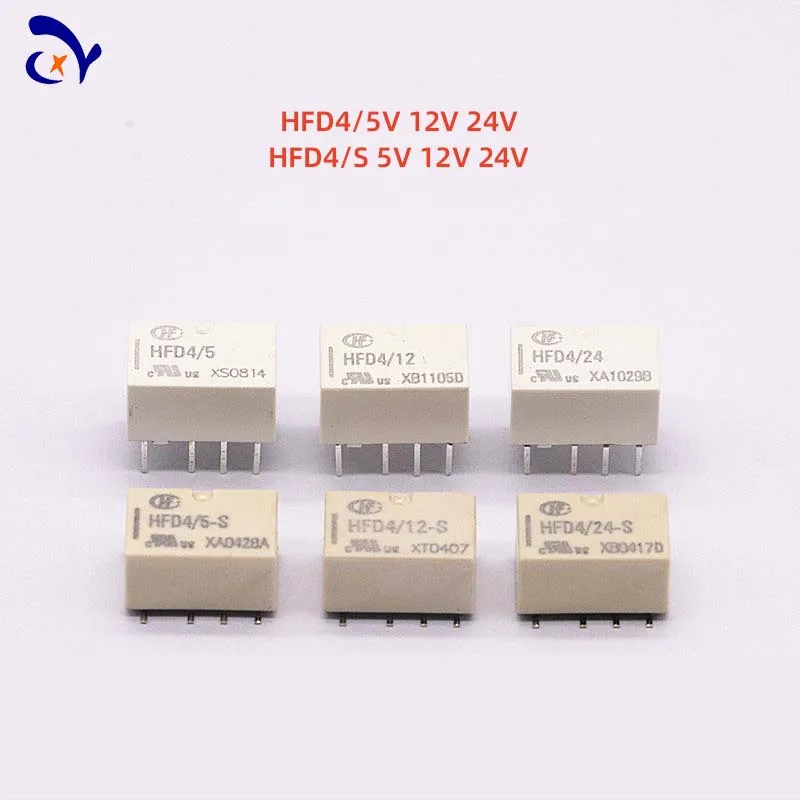 

5PCS HONGFA Relay HFD4/512 24VDC 2A 8-Pin two-Group Conversion