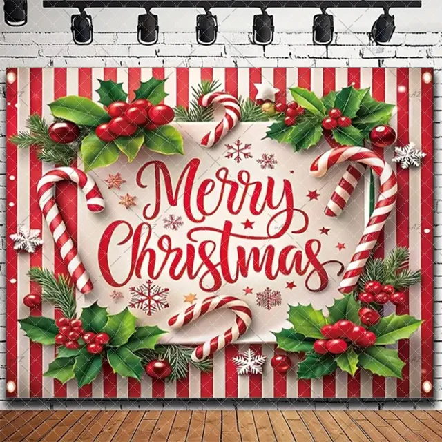 Merry Christmas Backdrop Santa Snowman Xmas Tree Background Family Party Decorations Baby Shower Supplies 2026 Xmas Photo Prop 2