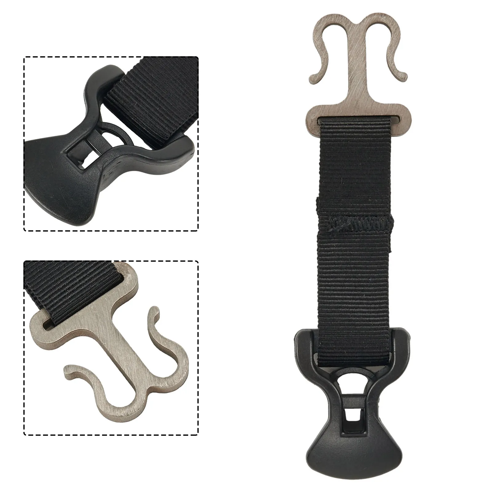 

Brand New Rope Holder Buckle Tent Set Up About 85x20mm Black Connection Durable Fixation Nylon+Stainless Steel+ABS