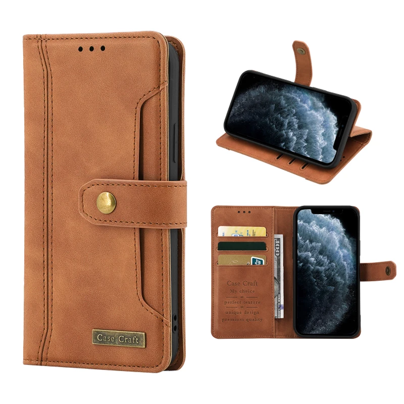 Magnetic Leather Flip Phone Case and Wallet