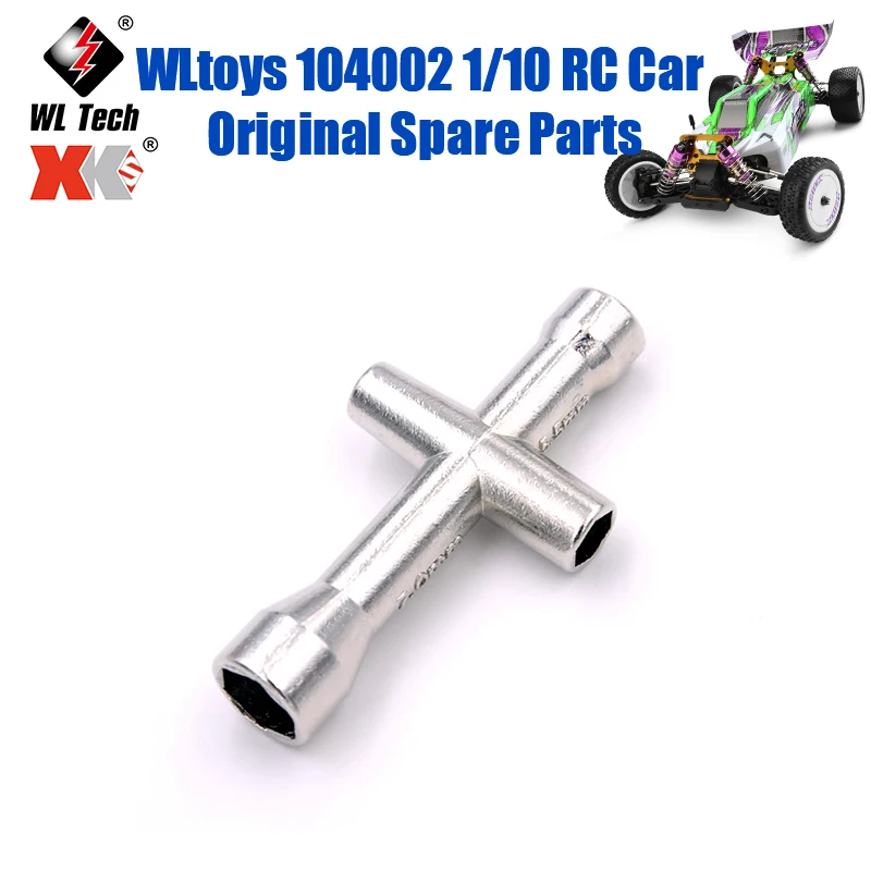 

WLtoys 104002 1/10 RC Car Original Spare Parts 144001 124019 12428 Outer Hexagonal Metal Remove Tire Wrench Socket
