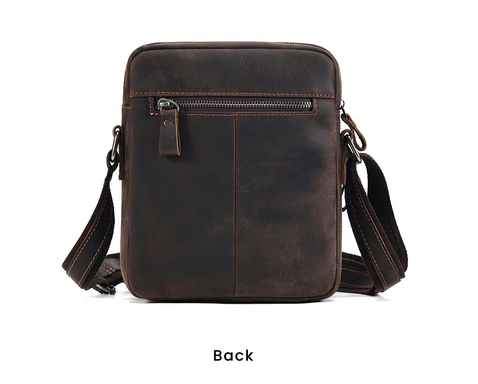 Leather Shoulder Bag Luna - Brown